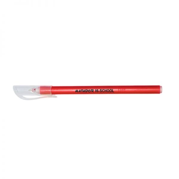 Matador Hi-School Ball Pen Red Ink 12 Pcs